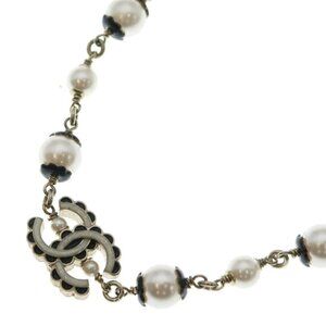 Chanel CC Logo Choker Faux Pearl
